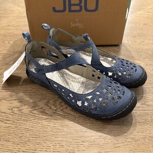 JBU by Jambu Bellerose Encore Comfort Slip On Shoes Blue Cutout Sizes 9 8